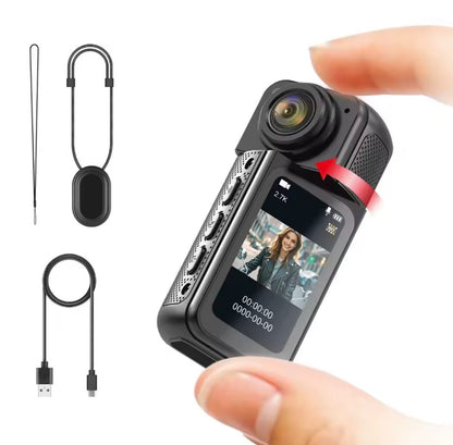 Mini 2.7K Thumb Action Kamera 1080P Pocket Sport Cam 1.47 Zoll 180 Winkel WIFI Recorder Magnetische Attraktion Kamerahalterung